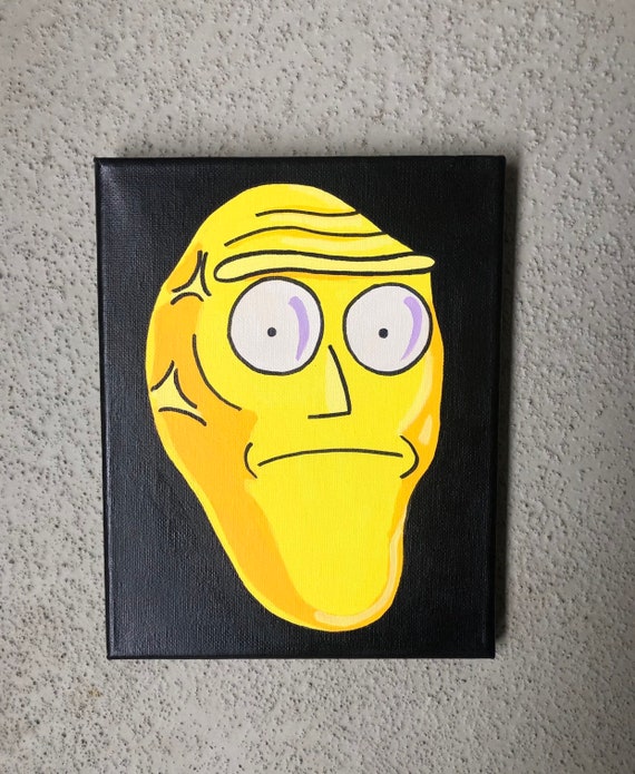 Cromulon Rick and Morty Painting Show Rick and Morty Cromulon head pillow
