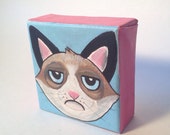 SALE 20% off - Grumpy Cat mini original painting