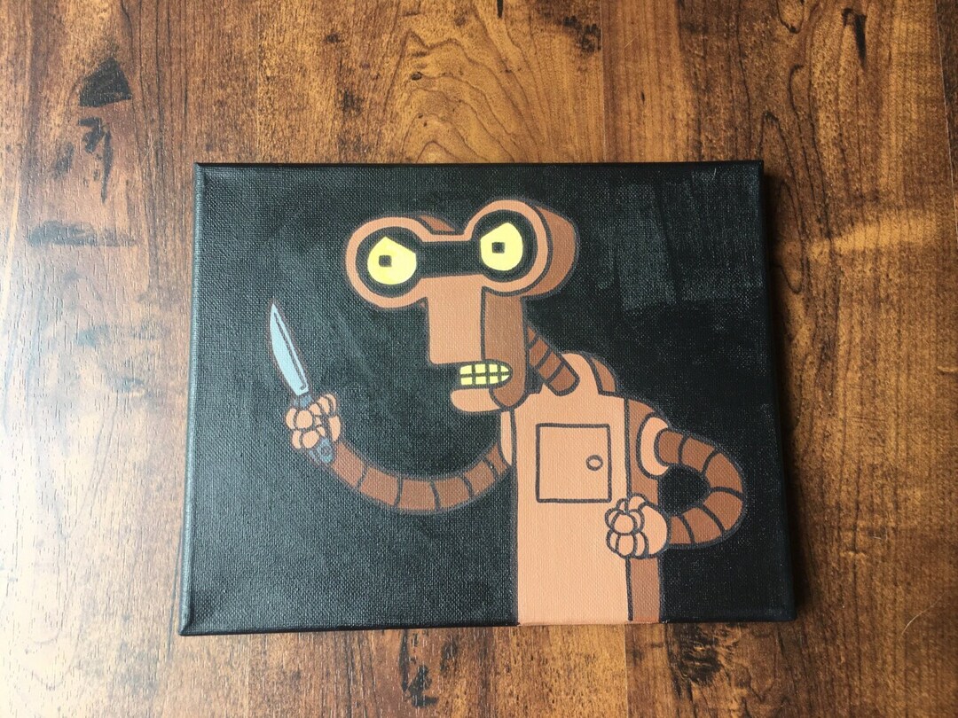 Roberto - Futurama - Hand Painted Painting - Canvas Art - Unique Gift -  Birthday Gift - Futurama Lover - Valentines Day - Etsy, image size:1080x810