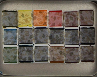 Handmade Watercolor Paints 18 Half-Pan Vegan-Friendly Palette