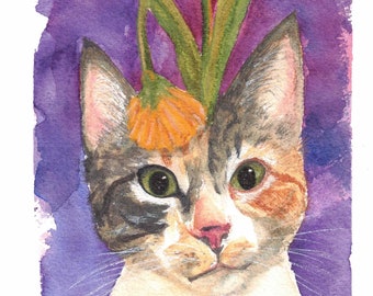 Custom Watercolor Pet Portrait - Original Art