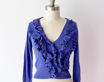 Guinevere Roaming Frills-vest Anthropologie Y2K paars