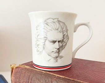 Beethoven Classical Music is My Cup of Tea -- Funny Vintage Mug Gift Musician Fathers Work Office Morning Coffee Tea Ceramic 80s