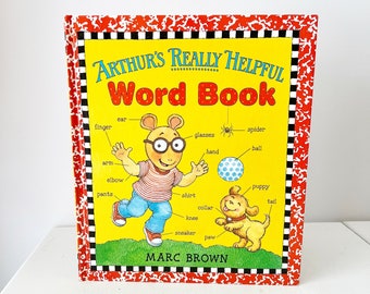 90s Vintage Arthur's Really Helpful Word Book Marc Brown / Picture Dictionary 1997 / Junk Journal Art Crafting 0679887350