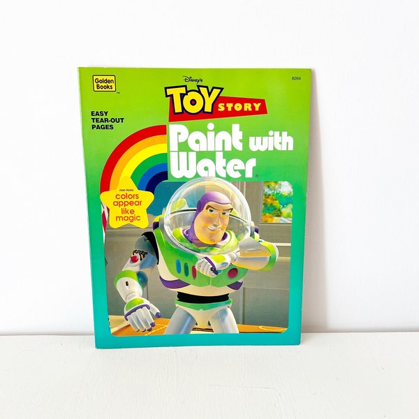 Vintage Disney Toy Story Paint with Water Book Golden 1990s
