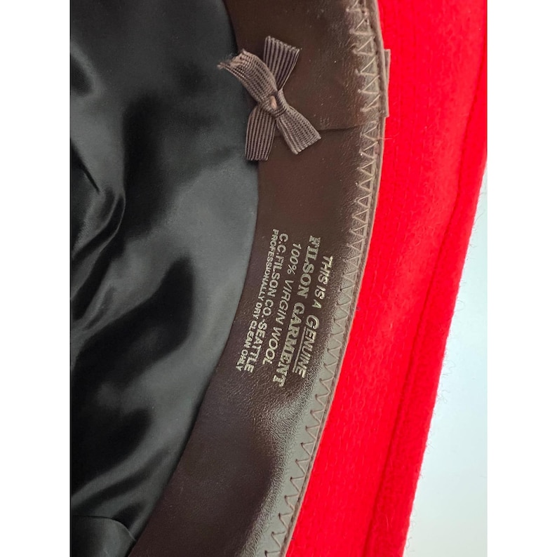 Filson Packer Hat Rot 100% Schurwolle Made in USA Fedora Bild 10