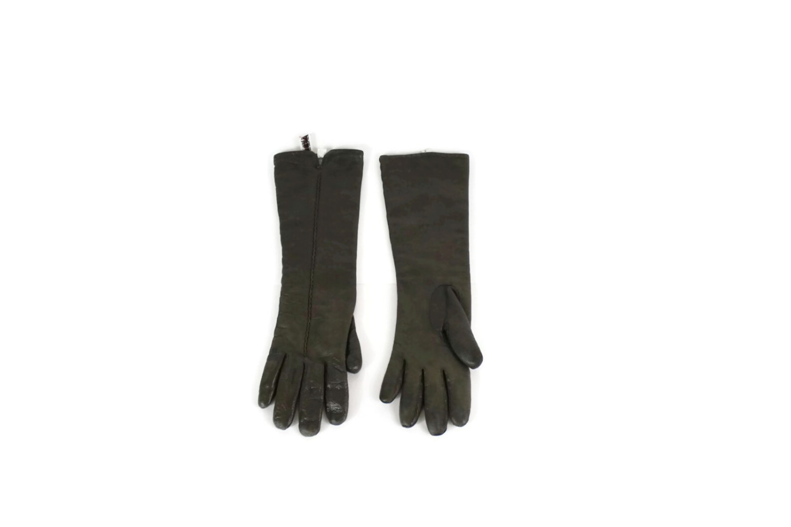 Vintage Brown Leather Driving Gloves / 1970s Italian Knit Etsy