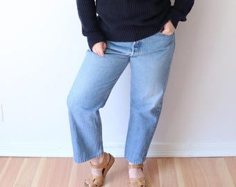 90s Levi's 501 Button Fly Jeans 38x30 Light Blue Wash Vintage Mens Denim