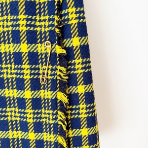 Girls 8 Years Girls Plaid Skirt, Vintage Plaid Skirt, 1950s Girls Plaid Skirt / Vintage Blue Plaid Kilt Skirt / Winter 8 Youth 8 Girl imagem 7