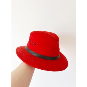 Filson Packer Hat Rot 100% Schurwolle Made in USA Fedora Bild 9