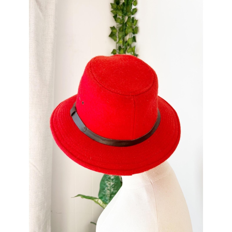 Filson Packer Hat Rot 100% Schurwolle Made in USA Fedora Bild 3