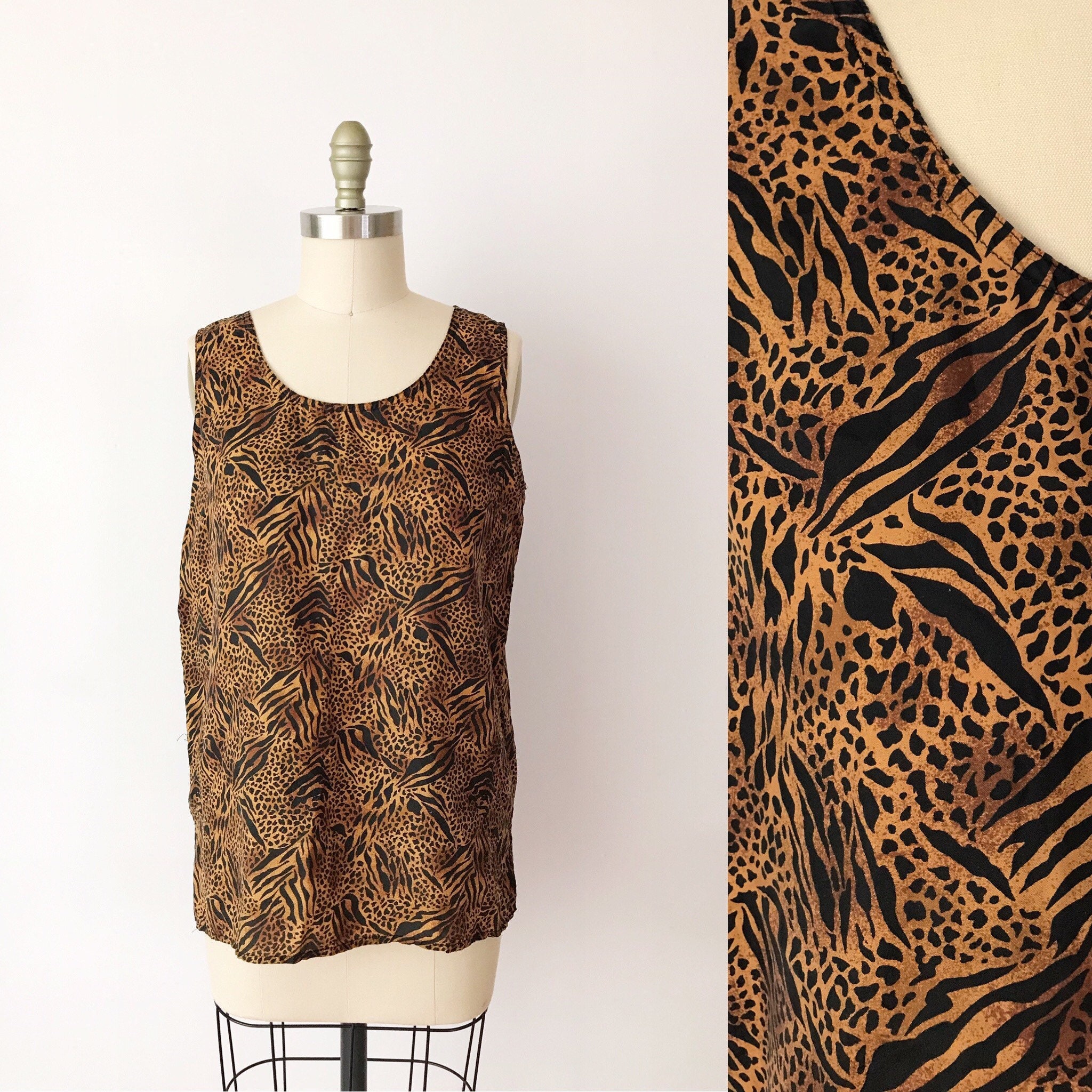 トップス BEEDEN PRINT BACK OPEN CAMISOLE BEEDEN PRINT BACK OPEN CAMISOLE
