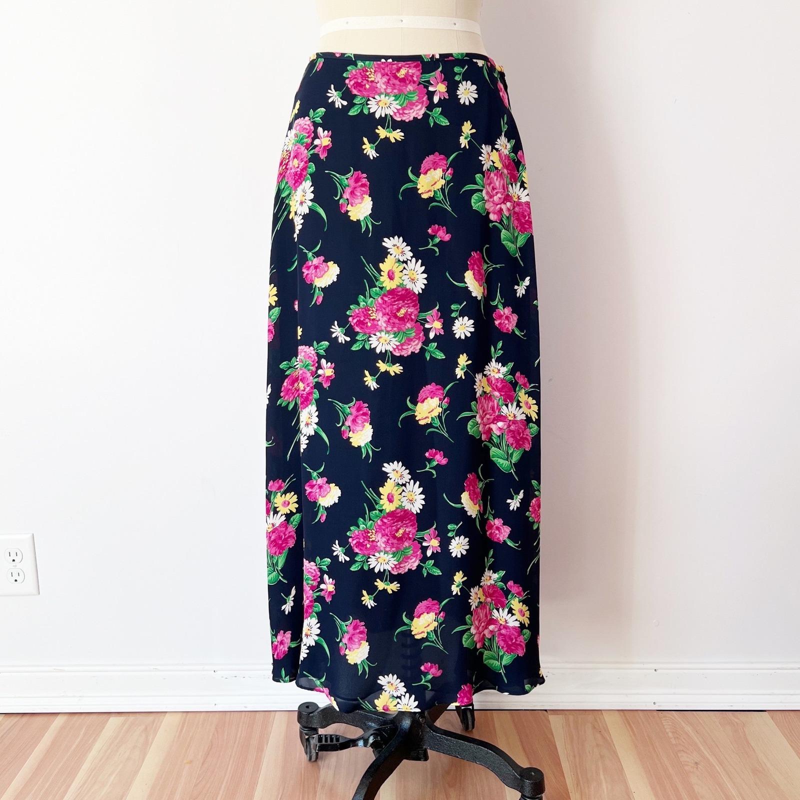 Vintage Ralph Lauren Silk Skirt - Etsy