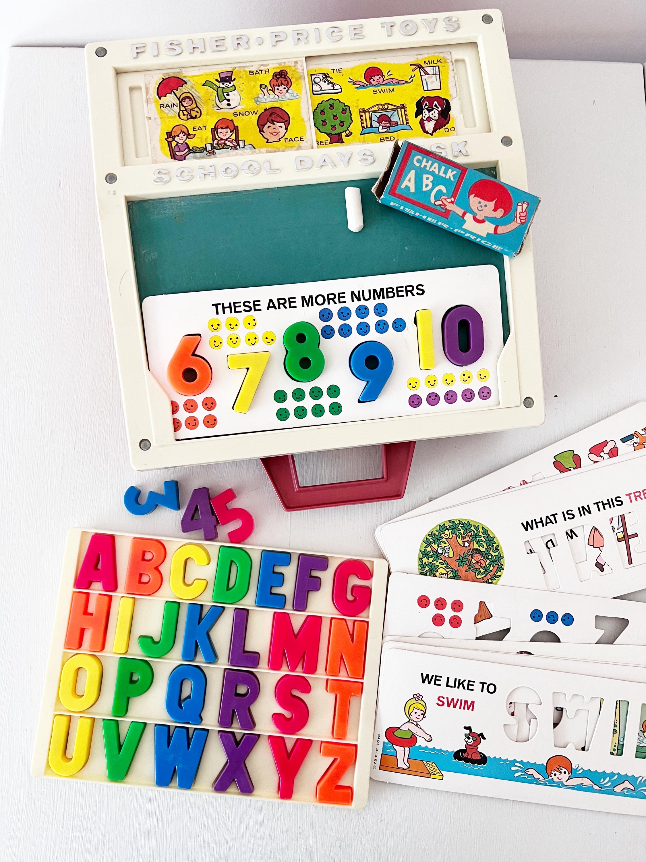 Fisher Price #176 School Days Play Desk - Near Complete (missing
