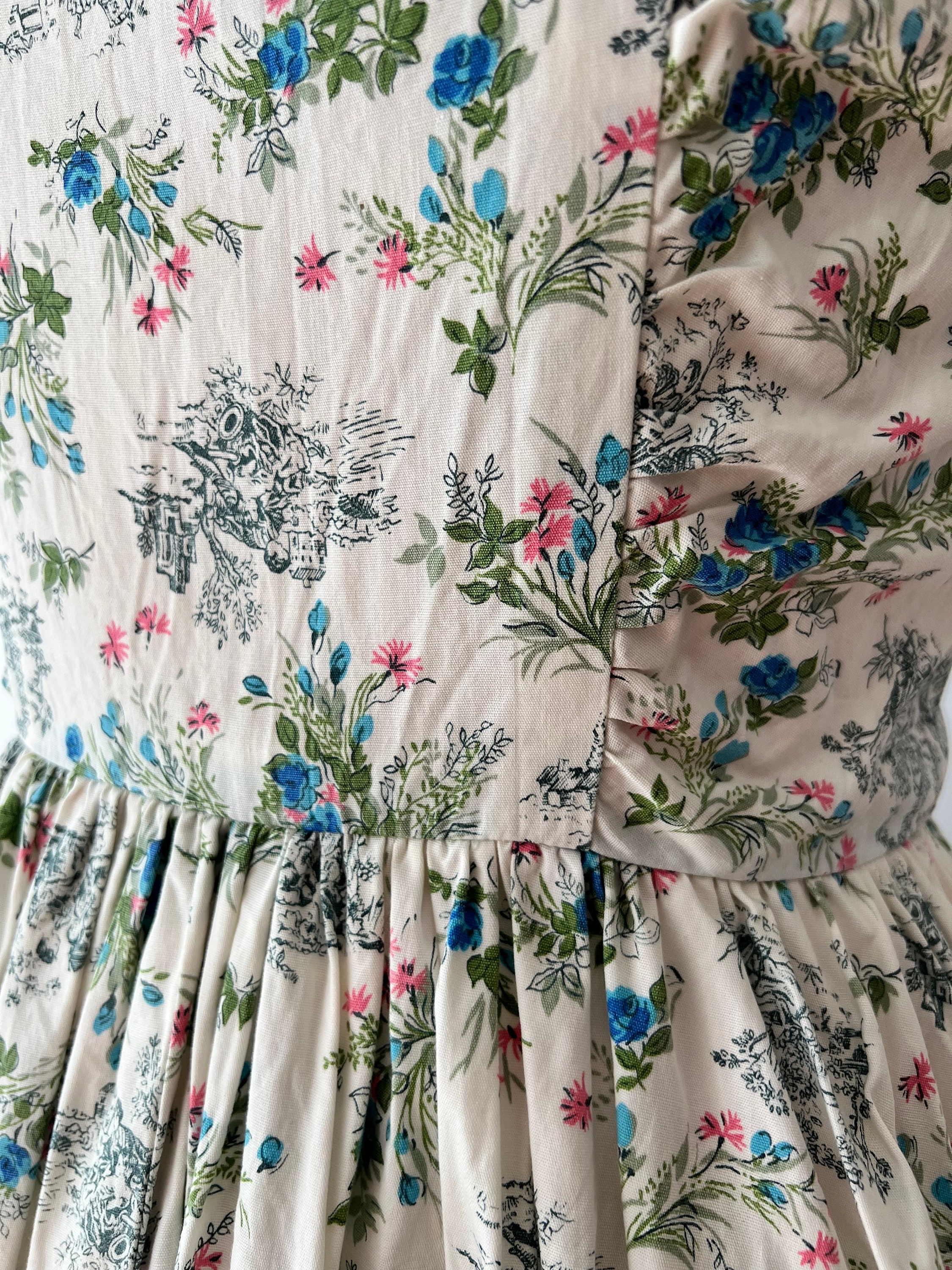 Vintage Oscar De La Renta Floral Silk Scarf