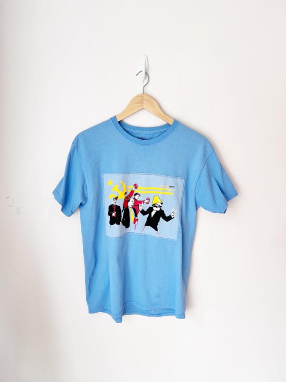 SIZE M Communist Party Patchwork Graphic Tee, Men… - image 1