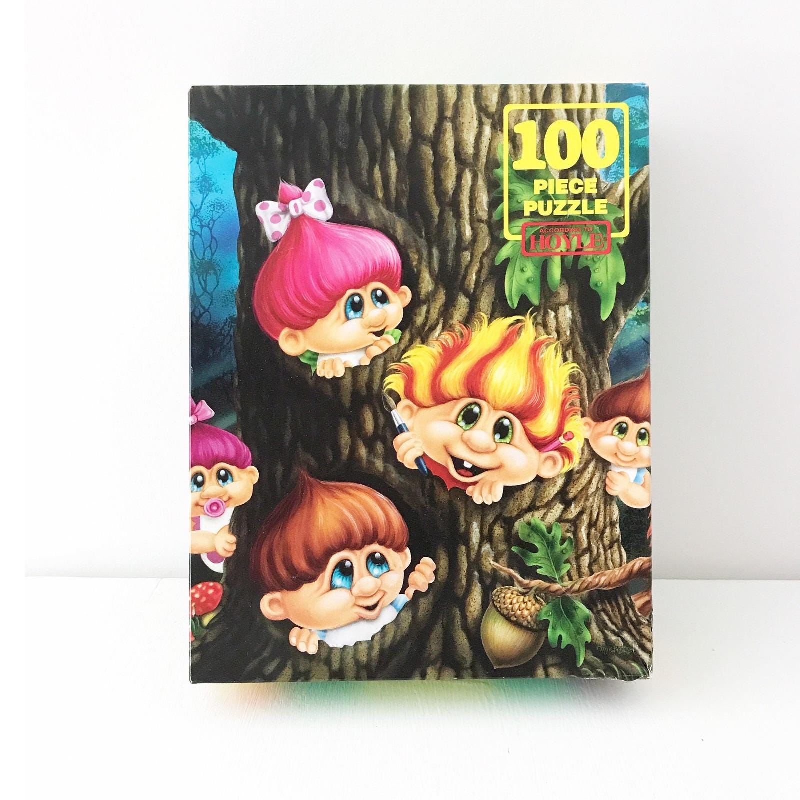 Hoyle Trolls Puzzle Green 100 Piece Vintage 1995 5202 Trolls in