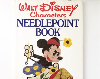 Walt Disney characters needlepoint book - Craft Embroidery Book Handmade Sewing Small Crafts - Mickey Cheshire Hook Peter Pan Kids