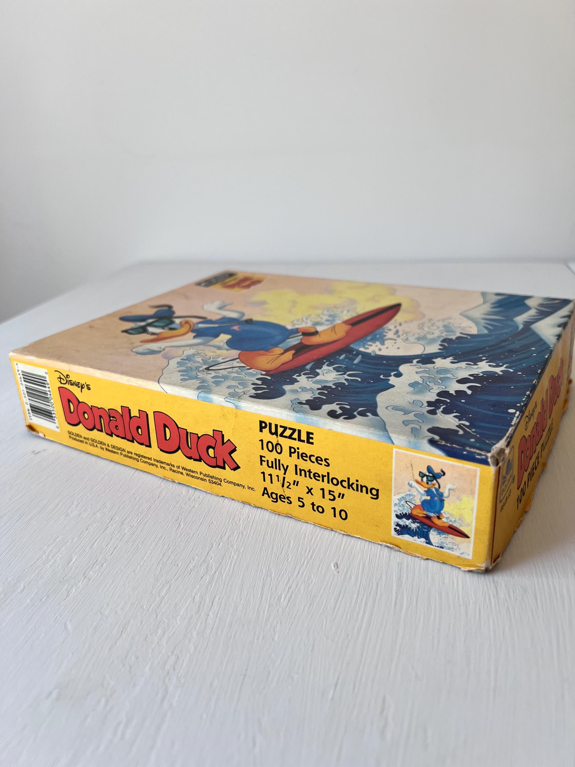 Vintage Disney Donald Duck Surfing 100 Piece Puzzle - Large