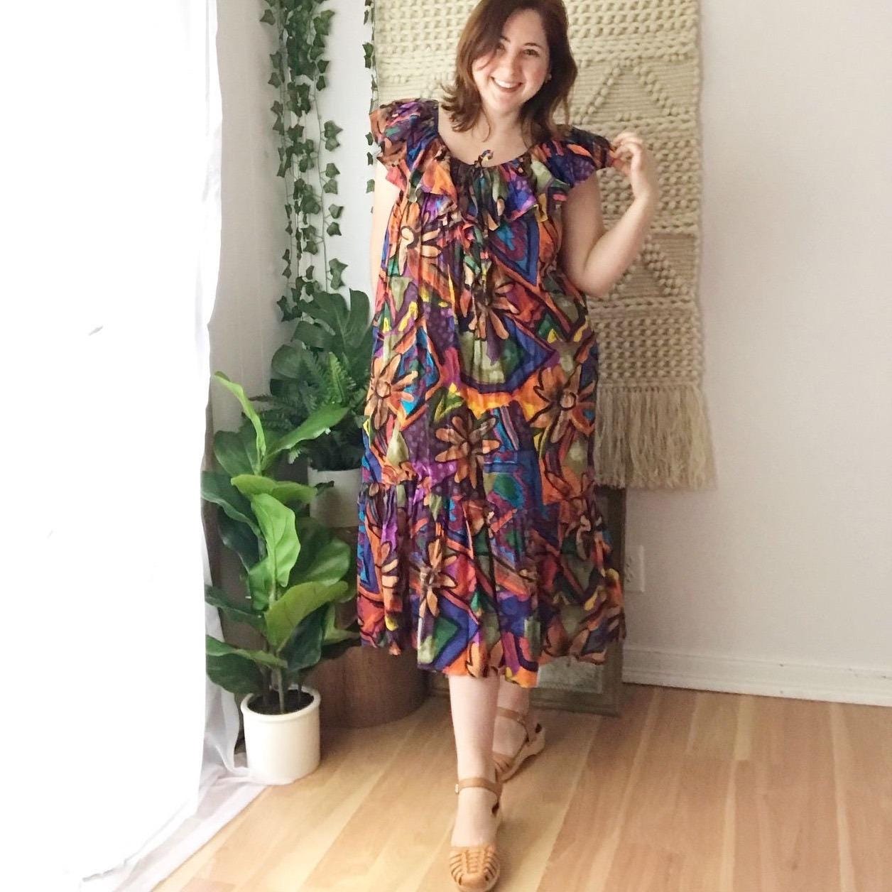 old lady moo moo dress Vintage YGroup_ibd33642