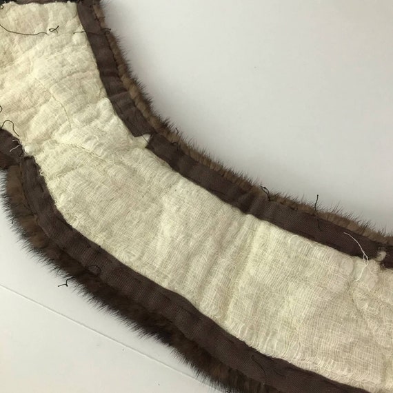 Vintage Mink Fur Collar Detachable Thick Warm