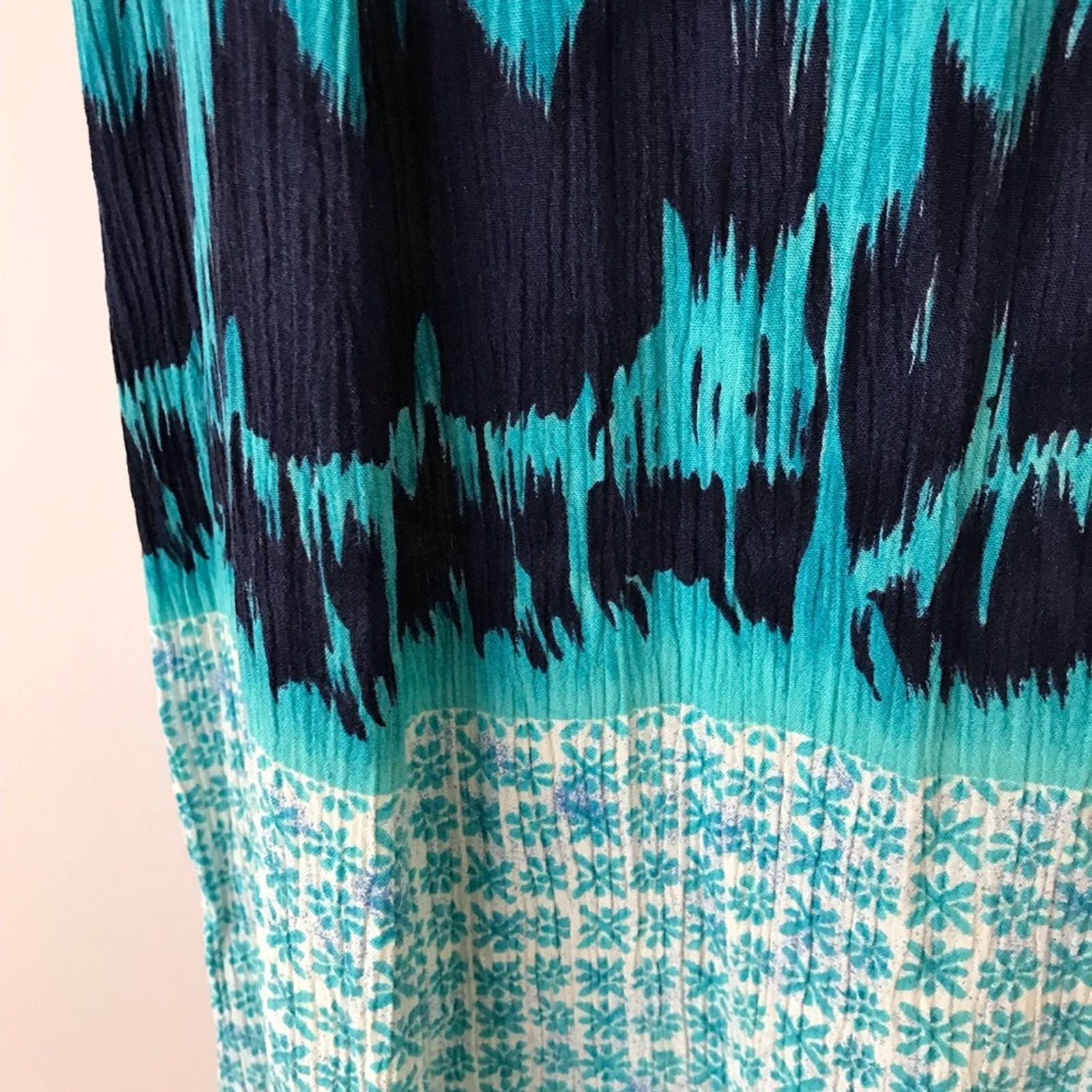 SIZE L Vintage 80s Boho Beach Vibes Ombre Maxi Dress Large | Etsy