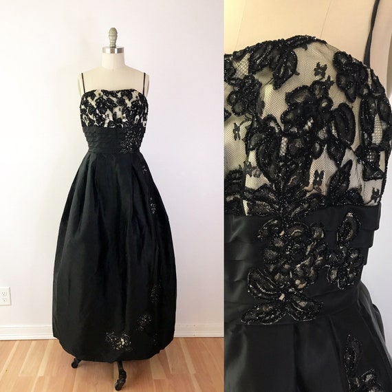chinese dress ladies Silk Organdy Fabric with Black Embroidery For Audrey Hepburn Sabrina W   LausenCrafts