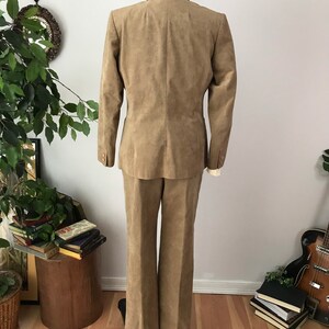 SIZE S/M 1970s Tan Ultrasuede Blazer / 70s Womens Vintage Suede Button Down Jacket I magnin image 2