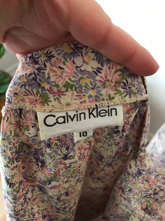 SIZE 6/S Calvin Klein 1970s Pastel Floral Set - S… - image 9