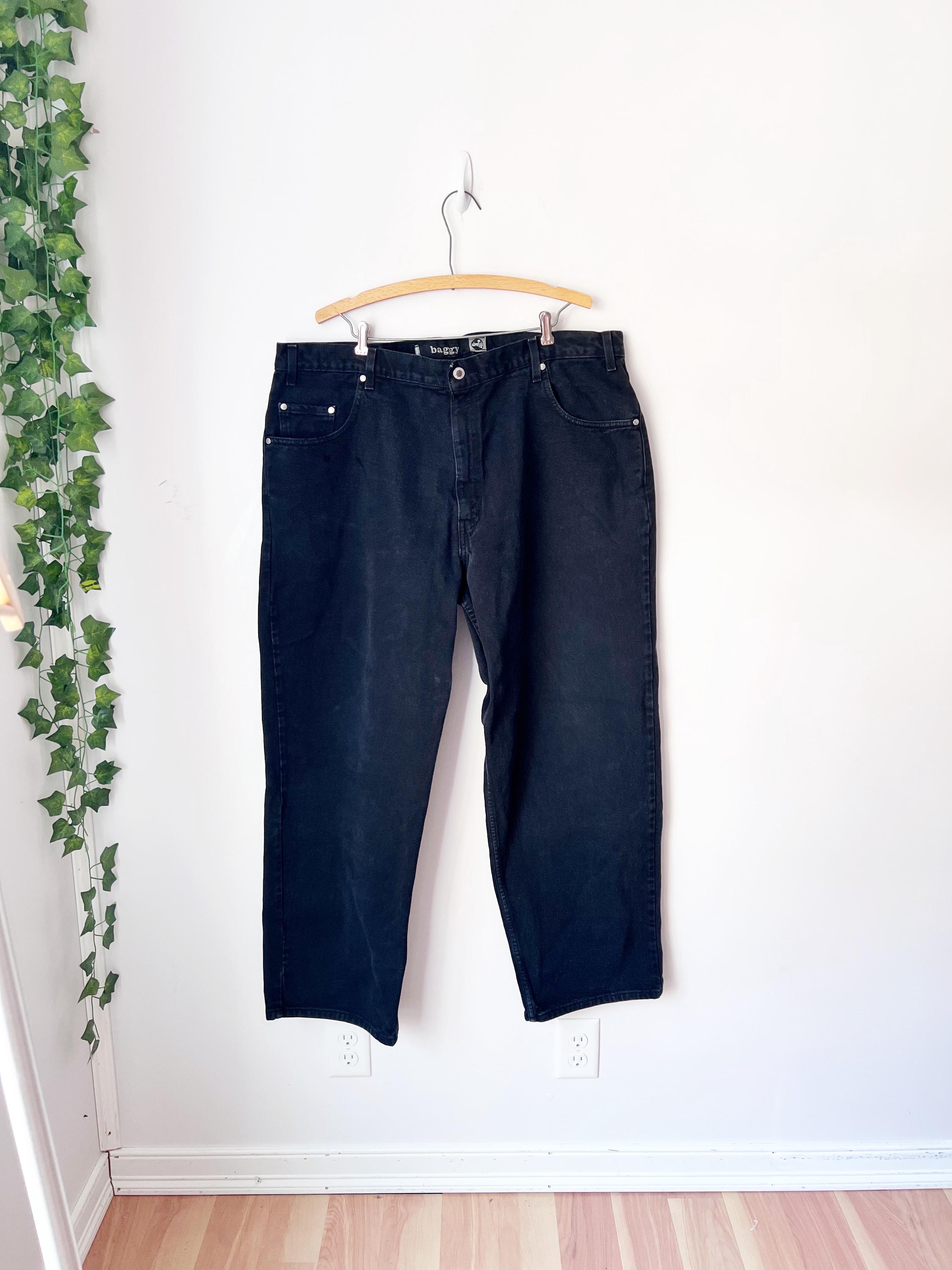 SIZE 42 X 31 Vintage 90s Levis Silver Tab Baggy Jeans in Black