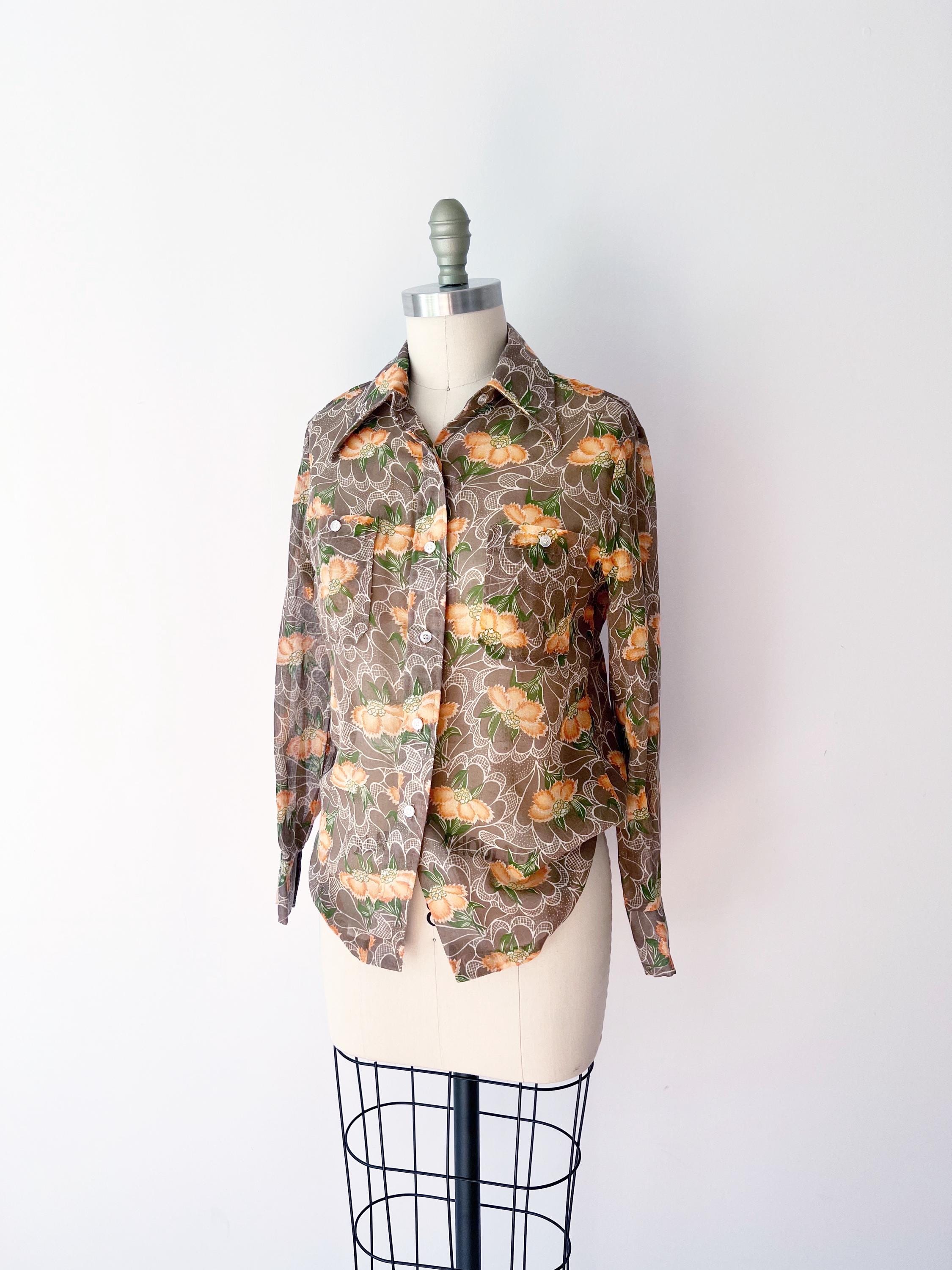 Vintage 70s Gauze Tops - Etsy