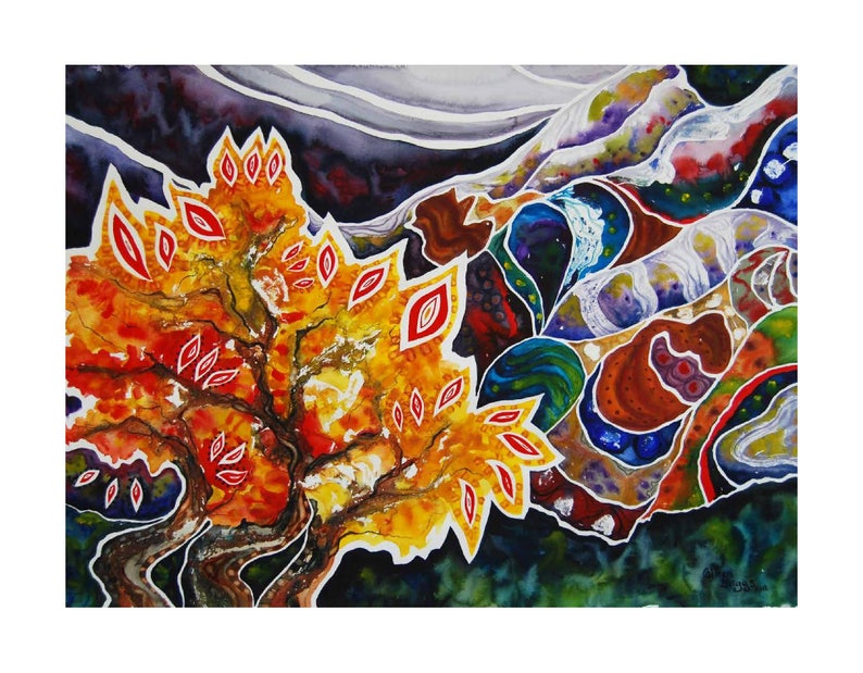 Burning Bush, limited edition giclee print image 1