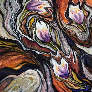 Hallelujahs in the Night, original mixed media painting