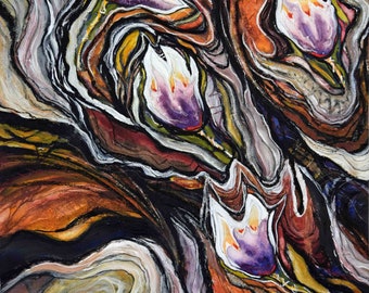 Hallelujahs in the Night, original mixed media painting