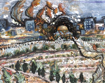Pray for the Peace of Jerusalem, fine art giclee print