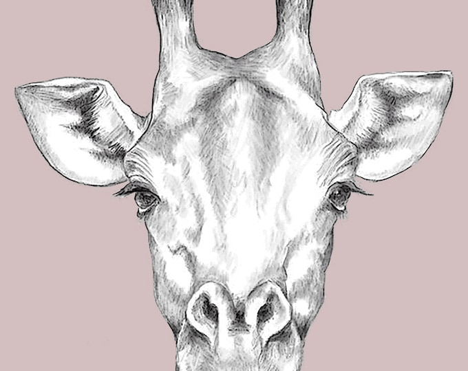 Giraffe Greeting Card - Art Print