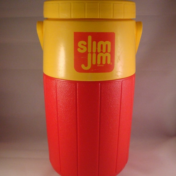 Vintage Red/Yellow Slim Jim Nascar #44 David Green Racing Coleman Half Gallon Cooler/Thermos