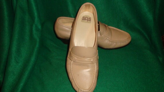 SAS Tripad Comfort Beige Leather Heel 