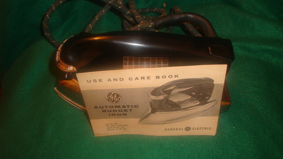 Vintage General Electric Iron F34 1950s Still in Original Etsy