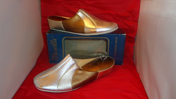 Vintage Merville Multi-Metallic Slippers/House Sh