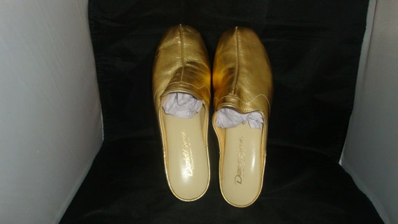 daniel green gold slippers