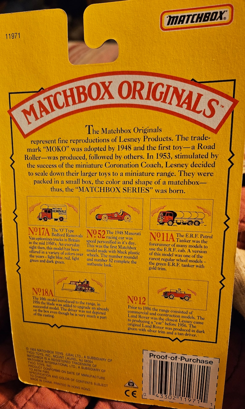 MATCHBOX Originalsno. 180A Authentic Recreationsa Moko Etsy