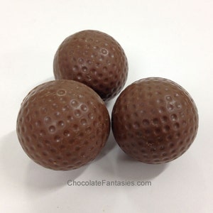 Solid Chocolate Life Sized Golf Ball, 1 Dozen Bulk Boxed, ea. poly bagged