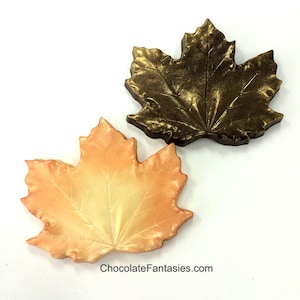 Large chocolate maple leaf, autumn gift.