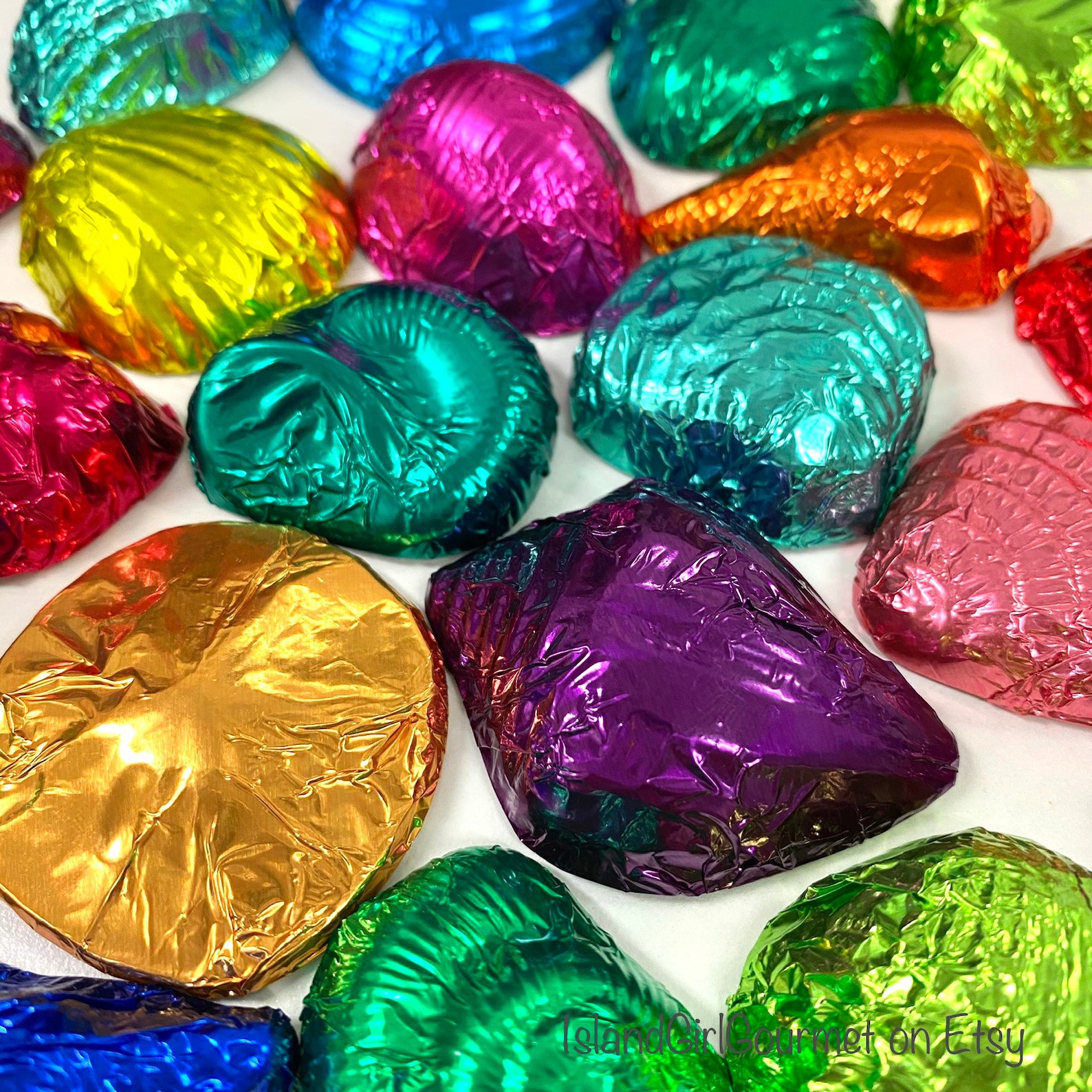 Foil Wrapped Chocolate Seashells Half Pound Any Chocolate Etsy