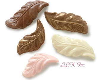 Chcolate Feathers 1/2 lb, Approx. 22 pcs, Asst Sizes 2 - 3" Any Flavor or Color, Made to Order