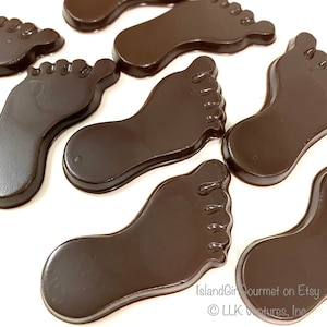 Mini Chocolate Feet 1 Pound Bulk Box, approx. 42 pcs., Podiatry Chocolates, Foot in the Door, Baby Feet, Foot in the Mouth image 1