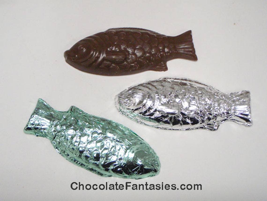 Foil Chocolate Fish Assorted Flavors & Foils 1 Pound Bulk Etsy