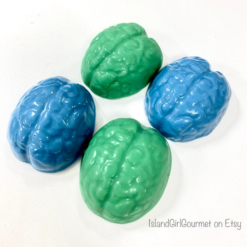 Mini Chocolate Brains 1 pound bulk, Neurology Chocolates, Psychology Gifts, Zombie, Cerebrum, Braniac, Halloween, Scary Chocolates image 2