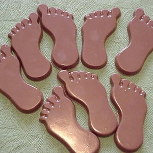 Mini Chocolate Feet 1 Pound Bulk Box, approx. 42 pcs., Podiatry Chocolates, Foot in the Door, Baby Feet, Foot in the Mouth image 2